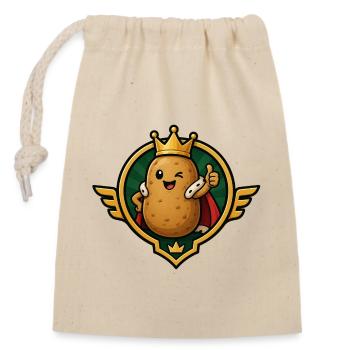 Héros royaux de la pomme de terre - Sac cadeau en coton avec cordon (14 x 20 cm) - nature - Devant