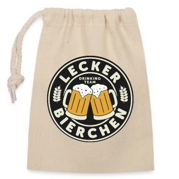 Lecker Bierchen trinken shirt JGA - Verschließbarer Geschenkbeutel aus Baumwolle (14x20cm) - Natur - Vorne