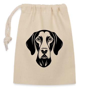 German Shorthaired Pointer - Closable cotton gift bag (14x20cm) - nature - Front