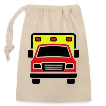 Ambulance Ambulance Front - Closable cotton gift bag (14x20cm) - nature - Front
