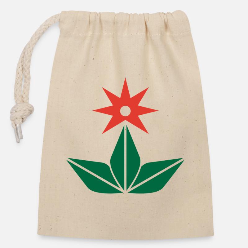 Astroflora_zero - Closable cotton gift bag (14x20cm) - nature