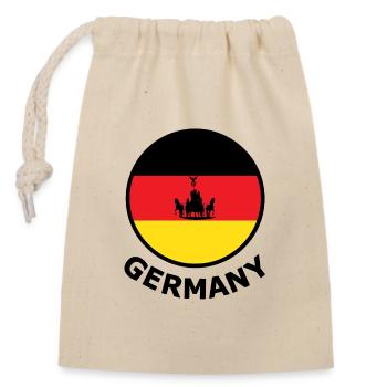 Kaiserliche Deutschland Wagenflagge Halbkreis - Verschließbarer Geschenkbeutel aus Baumwolle (14x20cm) - Natur - Vorne