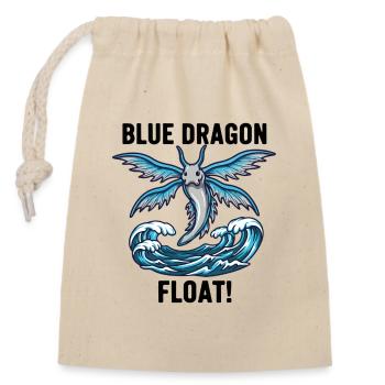 Dragon Bleu Mer Danger Float Blue Dragon Noir - Closable cotton gift bag (14x20cm) - nature - Front