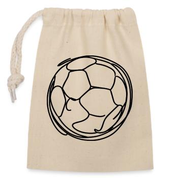 Football - Sac cadeau en coton avec cordon (14 x 20 cm) - nature - Devant
