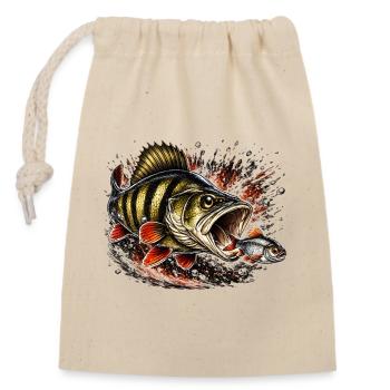 Conception de la pêche aux prédateurs de perchaudes explosives - Sac cadeau en coton avec cordon (14 x 20 cm) - nature - Devant