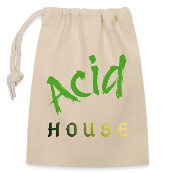 Acid House - Verschließbarer Geschenkbeutel aus Baumwolle (14x20cm) - Natur - Vorne
