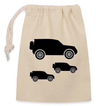 Autos - Verschließbarer Geschenkbeutel aus Baumwolle (14x20cm) - Natur - Vorne