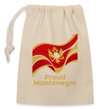 Montenegro Travel Balkans Adriatic Coast Mountains - Closable cotton gift bag (14x20cm) - nature - Front