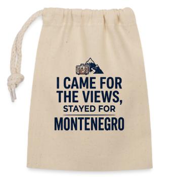 Montenegro Travel Balkans Adriatic Coast Mountains - Closable cotton gift bag (14x20cm) - nature - Front