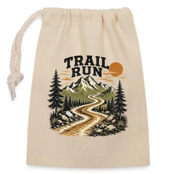 Trail Run - Verschließbarer Geschenkbeutel aus Baumwolle (14x20cm) - Natur - Vorne