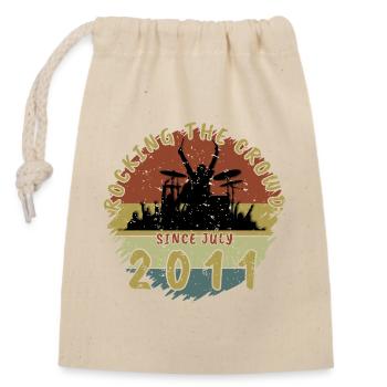 15th Birthday Rocking the crowd DRM 07/2011 - Closable cotton gift bag (14x20cm) - nature - Front