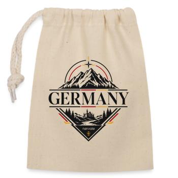 Deutschland Print Outdoor - Verschließbarer Geschenkbeutel aus Baumwolle (14x20cm) - Natur - Vorne