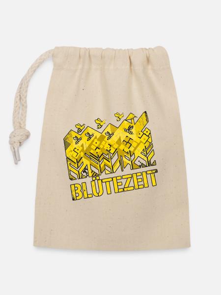 Bienen Imker Blüte Honig - Verschließbarer Geschenkbeutel aus Baumwolle (14x20cm) - Natur