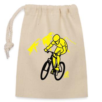 MTB - Closable cotton gift bag (14x20cm) - nature - Front
