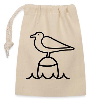 Seagull Moin - Closable cotton gift bag (14x20cm) - nature - Front