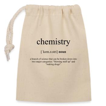 Chemistry (Chemie) Definition Dictionary - Verschließbarer Geschenkbeutel aus Baumwolle (14x20cm) - Natur - Vorne