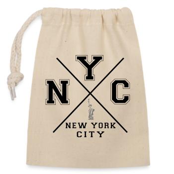 New York City - Sac cadeau en coton avec cordon (14 x 20 cm) - nature - Devant