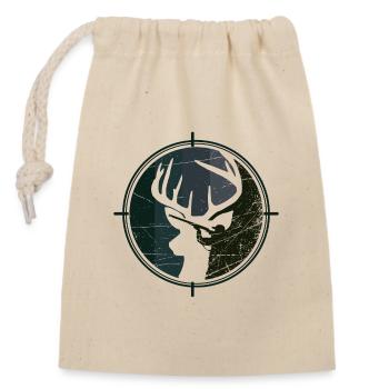Hunter - Hunting - Deer - Closable cotton gift bag (14x20cm) - nature - Front