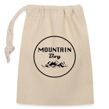 Mountain Boy - Verschließbarer Geschenkbeutel aus Baumwolle (14x20cm) - Natur - Vorne