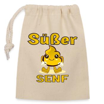 GRILLSOßE - Süßer Senf - Verschließbarer Geschenkbeutel aus Baumwolle (14x20cm) - Natur - Vorne