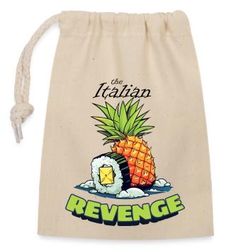 Italian Revenge - Verschließbarer Geschenkbeutel aus Baumwolle (14x20cm) - Natur - Vorne