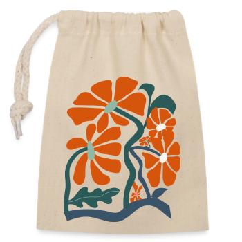 Groovy wildflowers - Closable cotton gift bag (14x20cm) - nature - Front