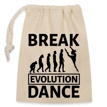 Dancing Dance Music - Verschließbarer Geschenkbeutel aus Baumwolle (14x20cm) - Natur - Vorne