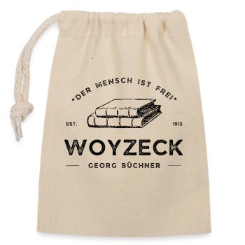 Woyzeck - Georg Büchner - Verschließbarer Geschenkbeutel aus Baumwolle (14x20cm) - Natur - Vorne