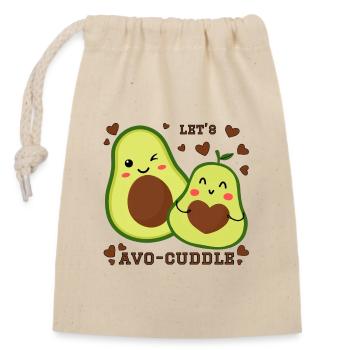 Lets Avo-Cuddle Avocado Snuggle Kawaii Cartoon - Closable cotton gift bag (14x20cm) - nature - Front