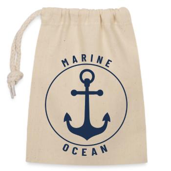 ocean, marine, sailing,nautical - Closable cotton gift bag (14x20cm) - nature - Front