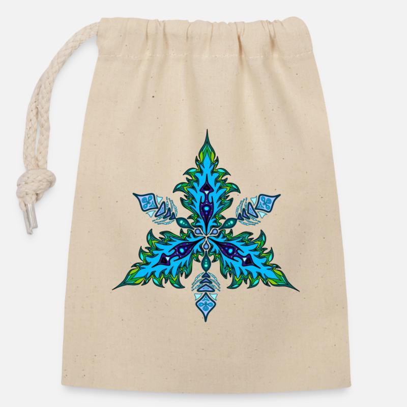 Cristal - Sac cadeau en coton avec cordon (14 x 20 cm) - nature