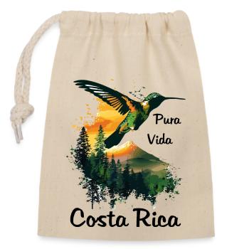 Colibri Oiseau Nature Animal Nature sauvage Nectar Costa Rica - Sac cadeau en coton avec cordon (14 x 20 cm) - nature - Devant