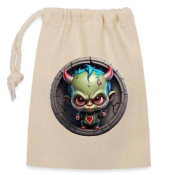 Devil's roast - Closable cotton gift bag (14x20cm) - nature - Front