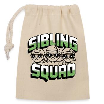 Sibling Squad Sibling Love and Rivalry - Closable cotton gift bag (14x20cm) - nature - Front