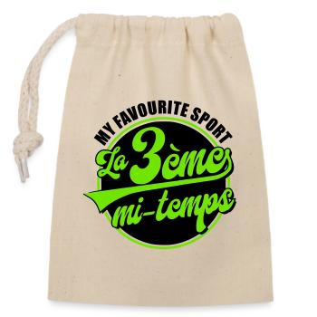 The 3rd half - Closable cotton gift bag (14x20cm) - nature - Front