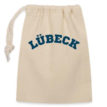 Lübeck - Verschließbarer Geschenkbeutel aus Baumwolle (14x20cm) - Natur - Vorne