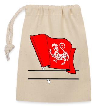 Drapeau de avec karaté Shotokan avec espace libre - Sac cadeau en coton avec cordon (14 x 20 cm) - nature - Devant