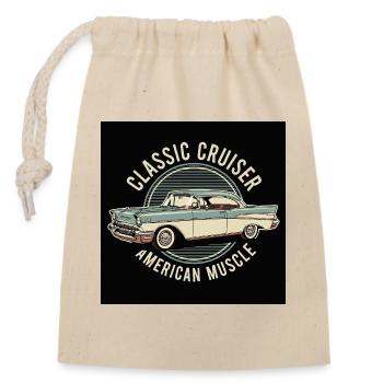 Klassischer amerikanischer Muscle Cruiser - Verschließbarer Geschenkbeutel aus Baumwolle (14x20cm) - Natur - Vorne