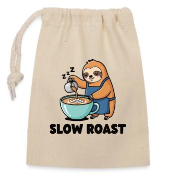 Lazy Latte - Closable cotton gift bag (14x20cm) - nature - Front
