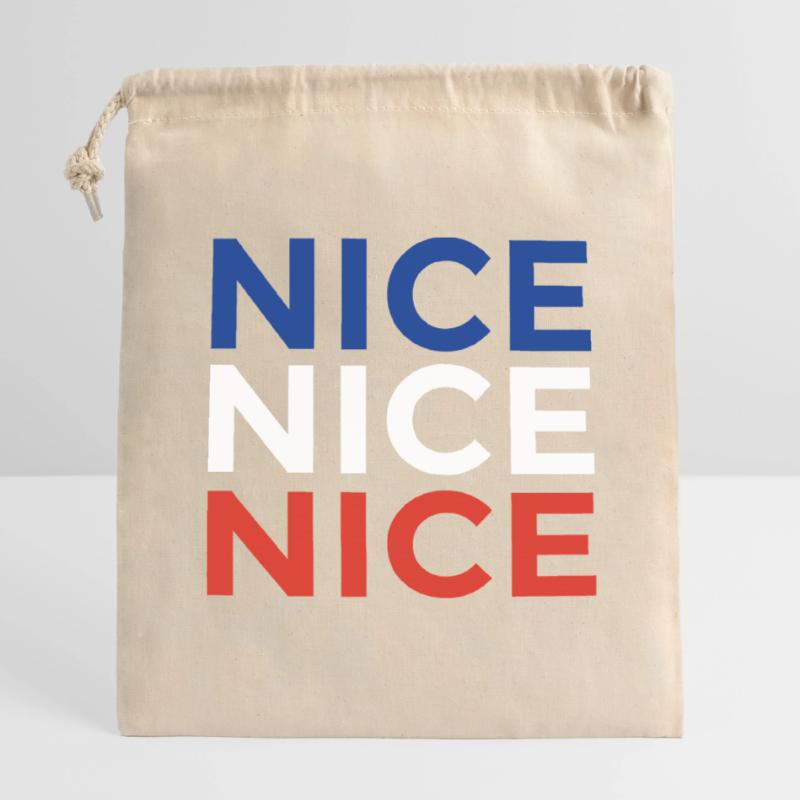 Nice Nice Nice: The Authentic Nice Souvenir Closable cotton gift bag (14x20cm)