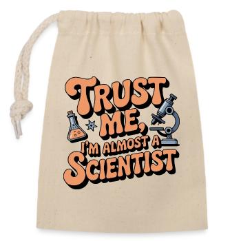 Wissenschaft Humor - Verschließbarer Geschenkbeutel aus Baumwolle (14x20cm) - Natur - Vorne