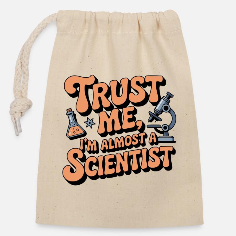 humour scientifique - Sac cadeau en coton avec cordon (14 x 20 cm) - nature