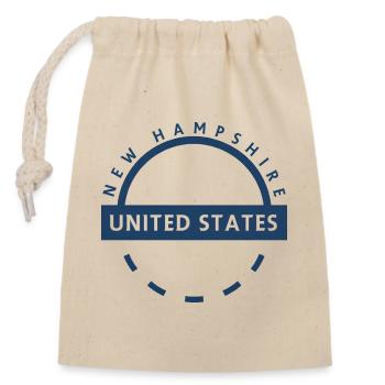 New Hampshire State Emblem Badge - Closable cotton gift bag (14x20cm) - nature - Front