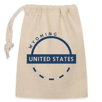 Insigne de cercle du Wyoming des États-Unis - Sac cadeau en coton avec cordon (14 x 20 cm) - nature - Devant