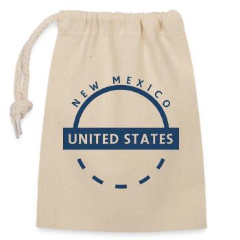New Mexico USA Badge - Closable cotton gift bag (14x20cm) - nature - Front
