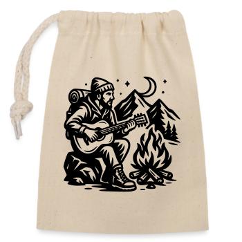 Campfire - Closable cotton gift bag (14x20cm) - nature - Front
