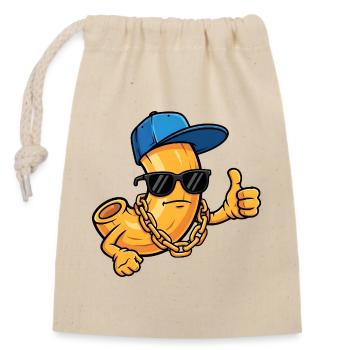 mac n cheese - Closable cotton gift bag (14x20cm) - nature - Front