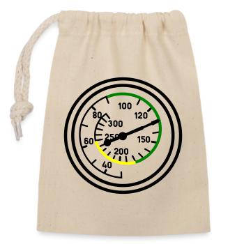 Indicateur de vitesse - Sac cadeau en coton avec cordon (14 x 20 cm) - nature - Devant