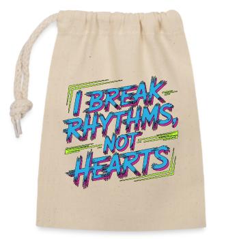 Cardiac TechI Break Rhythms Not Hearts Cath Lab - Verschließbarer Geschenkbeutel aus Baumwolle (14x20cm) - Natur - Vorne