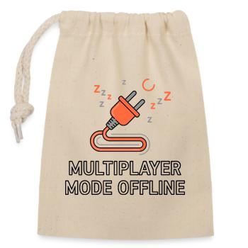 Multiplayer Mode Offline - Verschließbarer Geschenkbeutel aus Baumwolle (14x20cm) - Natur - Vorne